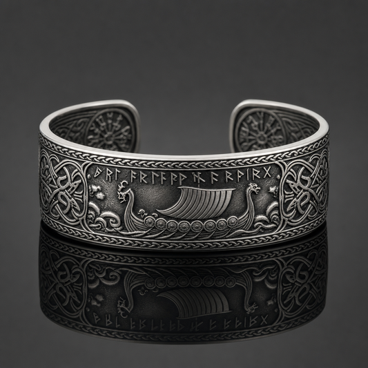 Viking Longship Drakkar Bangle Bracelet