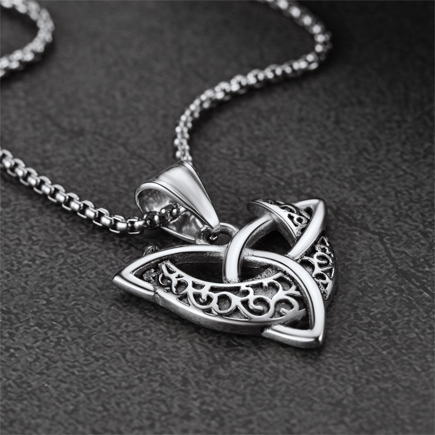 Celtic  Knot Moon Goddess Necklace For Men