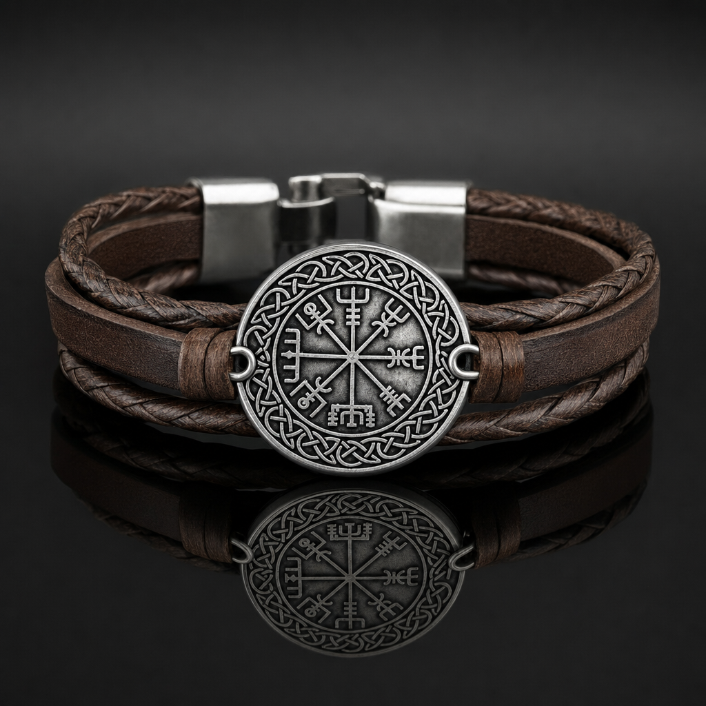 Web of Wyrd Leather Wrap Bracelet