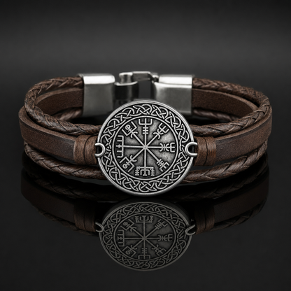 Web of Wyrd Leather Wrap Bracelet