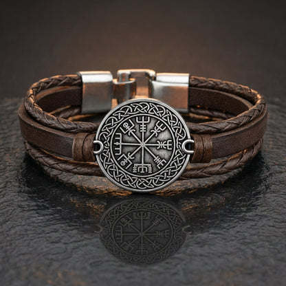 Web of Wyrd Leather Wrap Bracelet