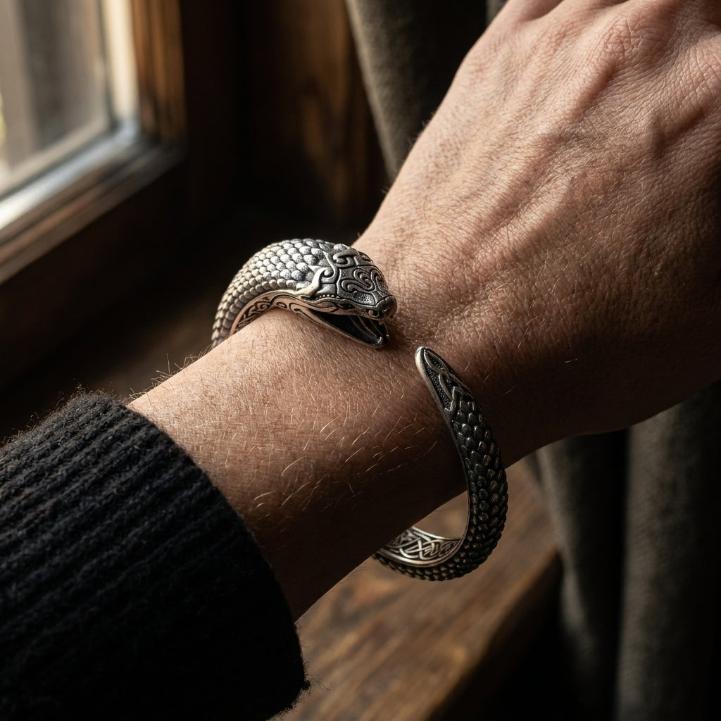 Jörmungandr Serpent Arm Ring Cuff