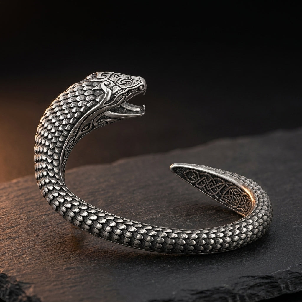 Jörmungandr Serpent Arm Ring Cuff