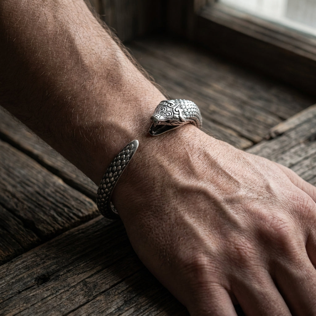 Jörmungandr Serpent Arm Ring Cuff