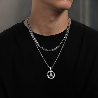 Viking Thor's Hammer Rune Pendant Necklace For Men