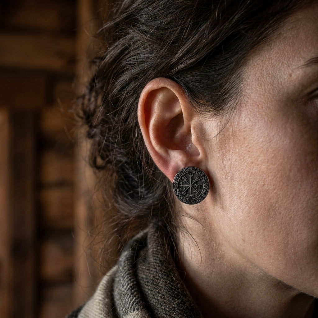 Helm of Awe Aegishjalmur Stud Earrings