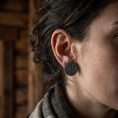Helm of Awe Aegishjalmur Stud Earrings
