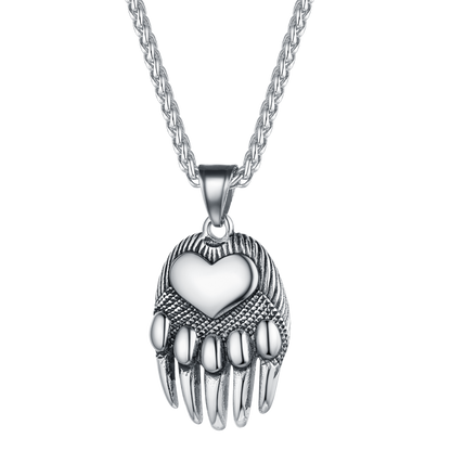 Viking Bear Paw Pendant Necklace Jewelry for Men