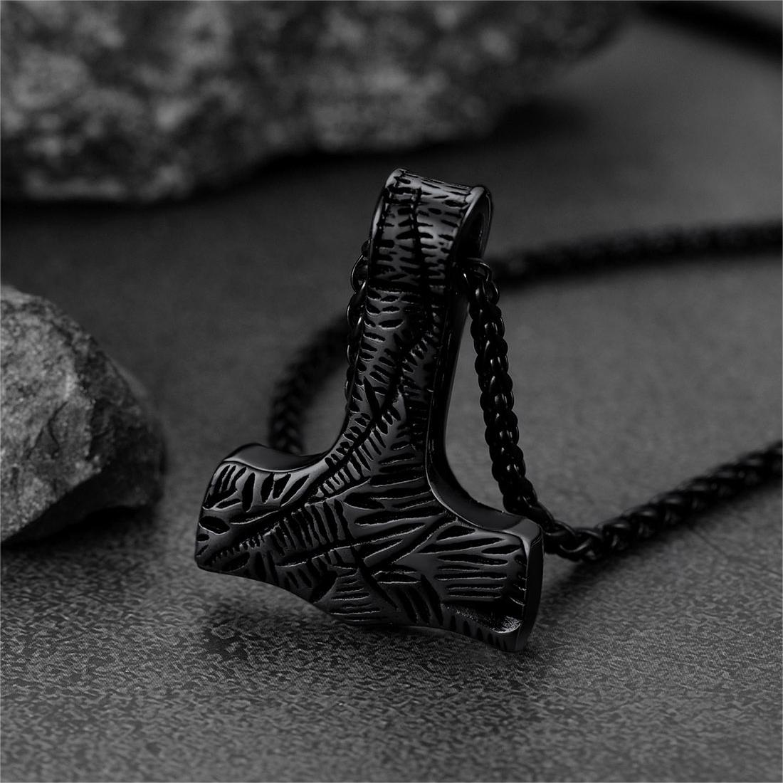 Viking Thor's Hammer Necklace Mjolnir Pendant For Men