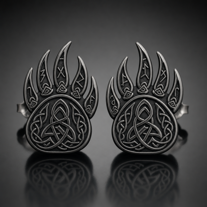 Berserker Bear Claw Stud Earrings