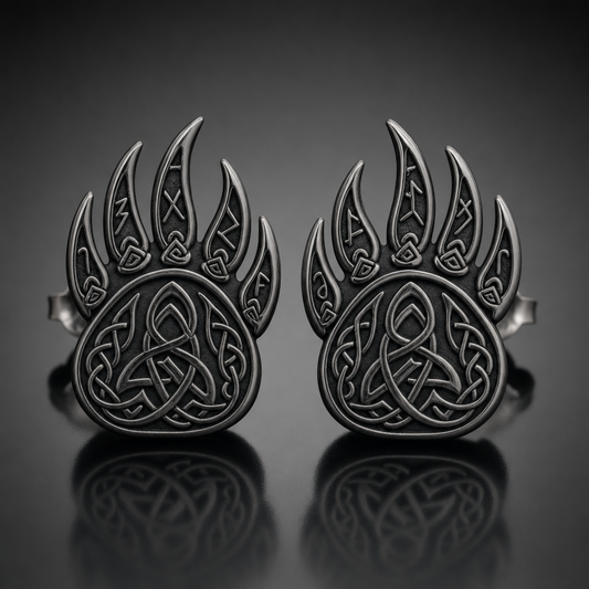 Berserker Bear Claw Stud Earrings