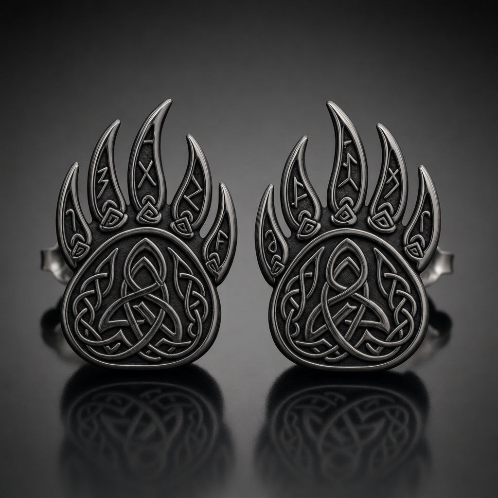 Berserker Bear Claw Stud Earrings