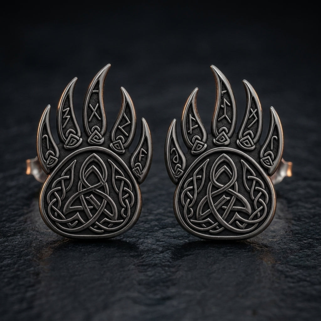 Berserker Bear Claw Stud Earrings