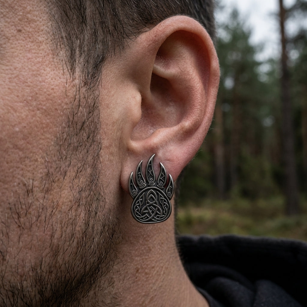 Berserker Bear Claw Stud Earrings