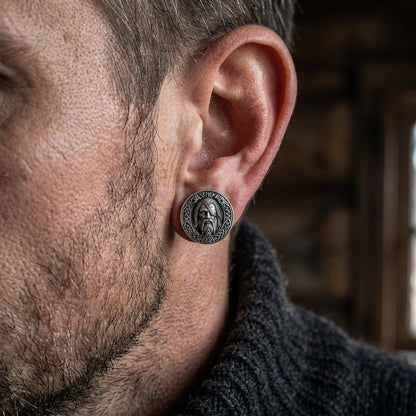Odin Allfather Stud Earrings