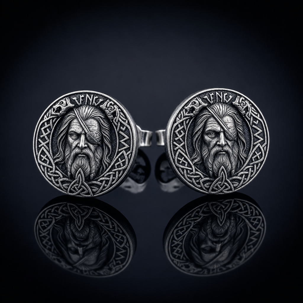 Odin Allfather Stud Earrings