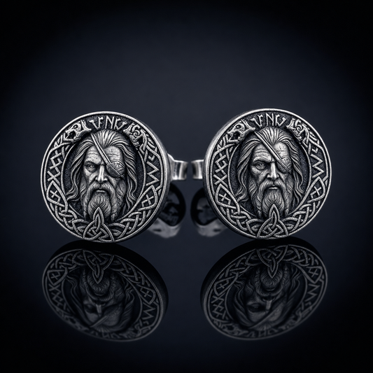 Odin Allfather Stud Earrings