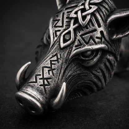Viking Boar Gullinbursti Stud Earrings