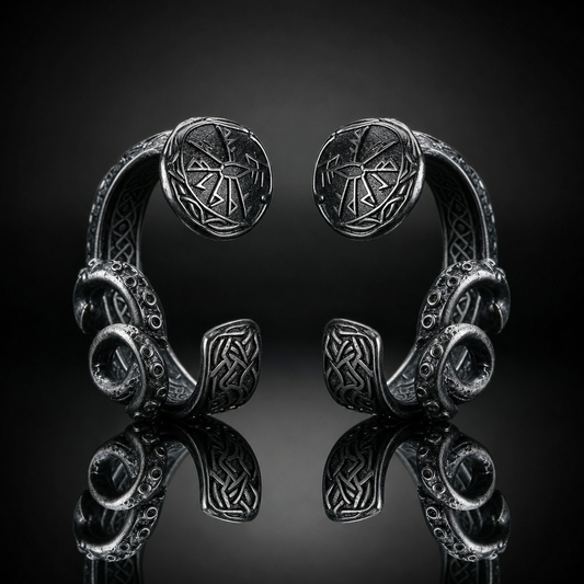 Norse Kraken Tentacle Ear Cuff Earrings