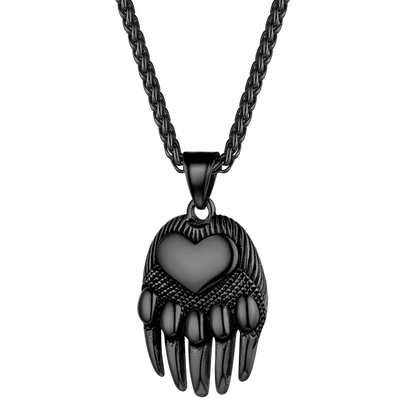 Viking Bear Paw Pendant Necklace Jewelry for Men