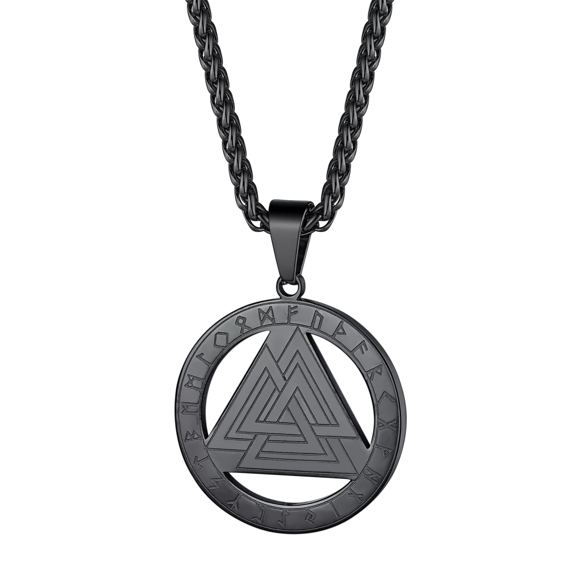 FaithHeart Viking Rune Valknut Necklace for Men