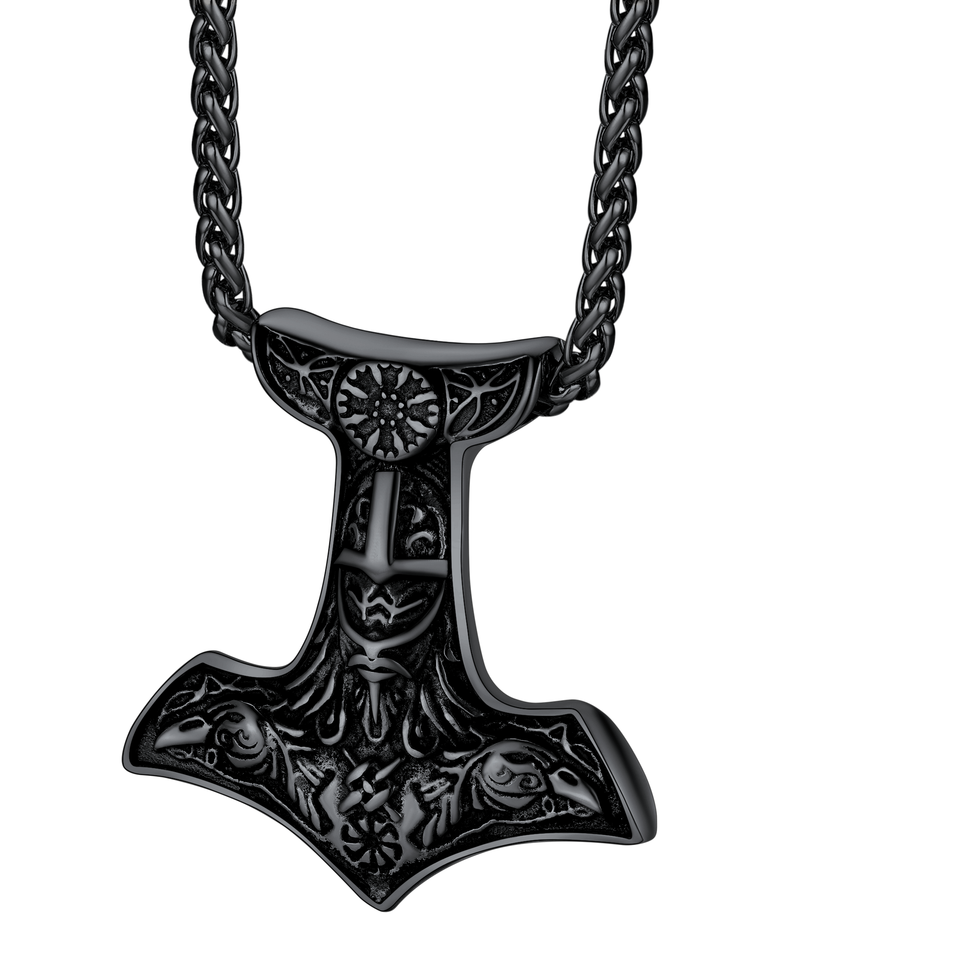Viking Thor's Hammer Necklace Odin Mjolnir Pendant for Men