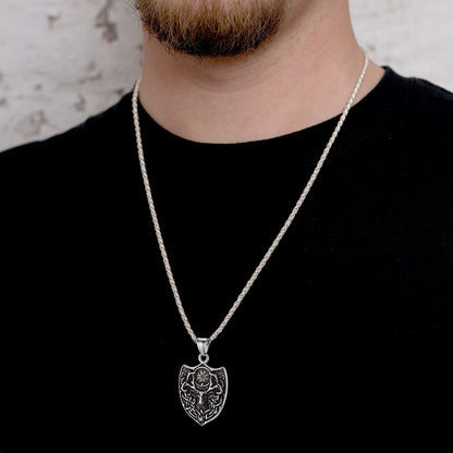 Norse Viking Compass Deer Necklace For Men
