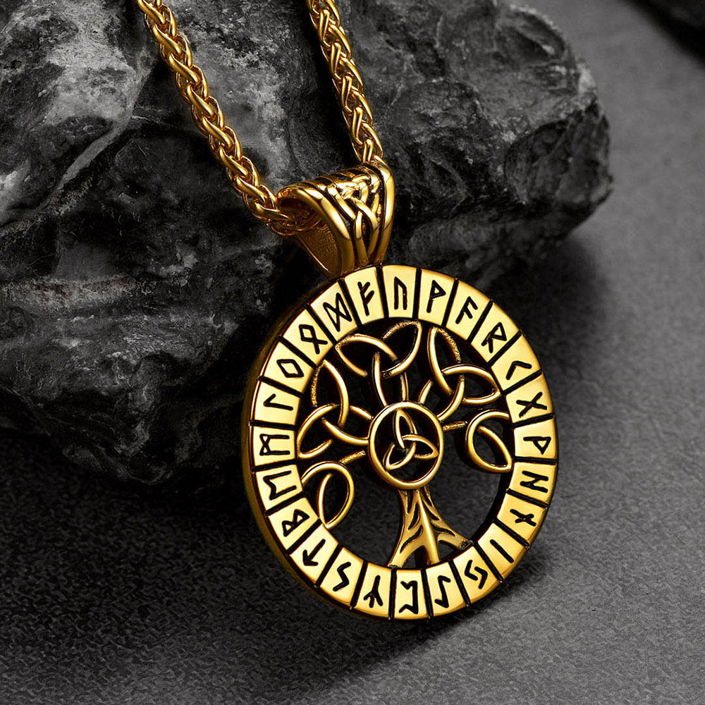 Norse Viking Rune Tree Of Life Necklace Amulet For Men