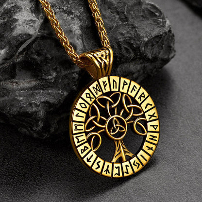 Norse Viking Rune Tree Of Life Necklace Amulet For Men