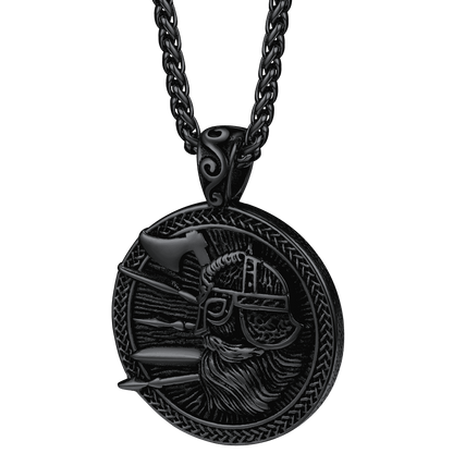 Norse Viking Odin Warrior Pendant Necklace for Men