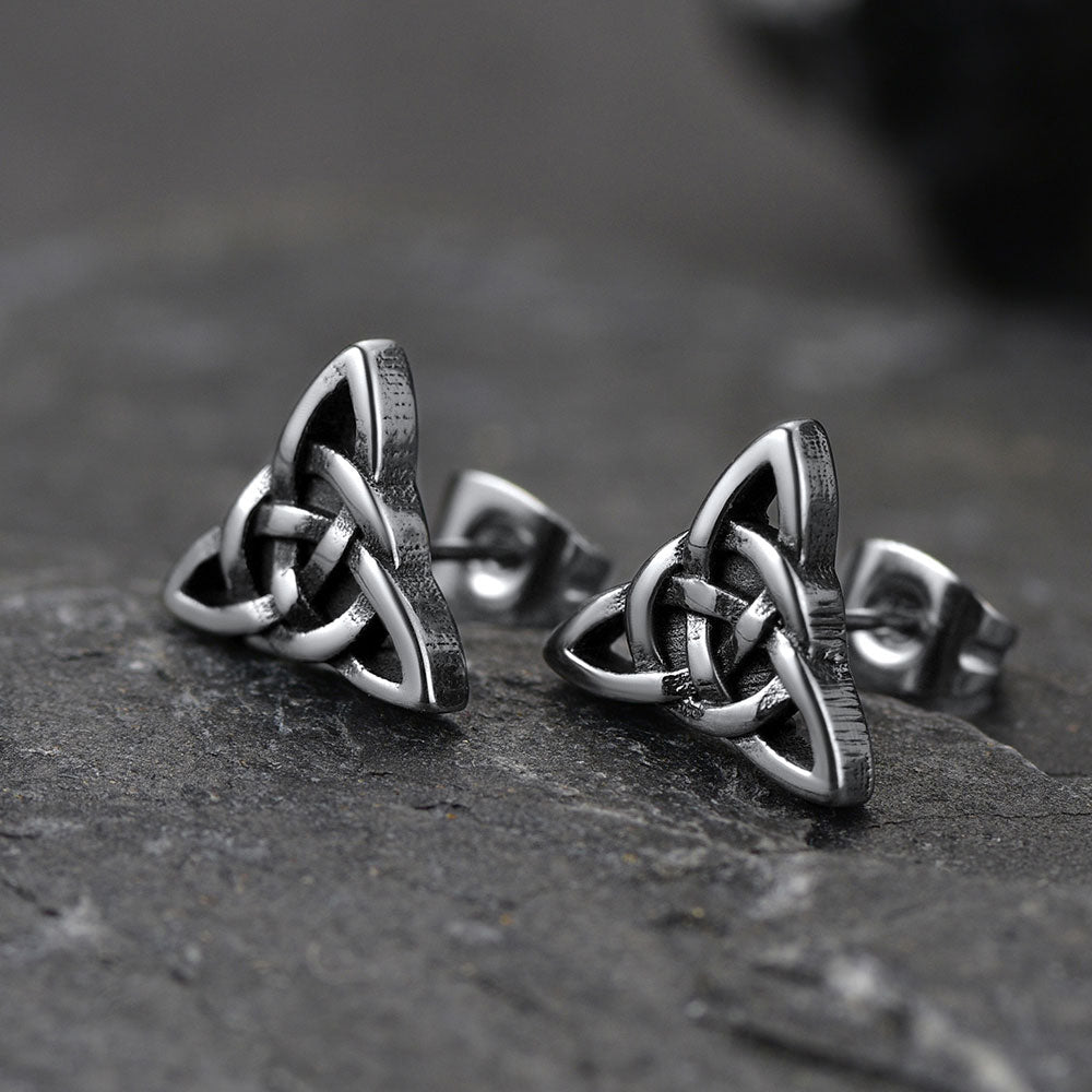 Celtic Knot Stud Earrings For Men