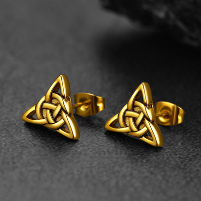 Celtic Knot Stud Earrings For Men