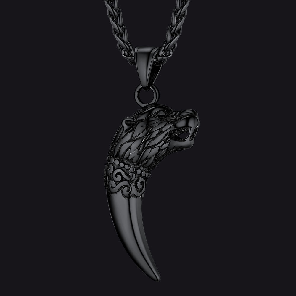 Viking Wolf Tooth Necklace For Men