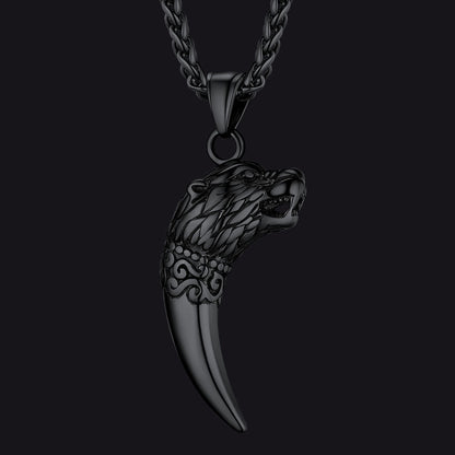 Viking Wolf Tooth Necklace For Men