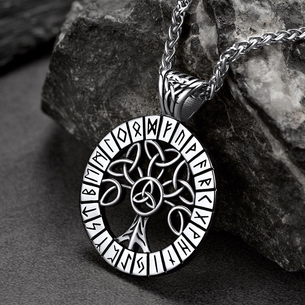 Norse Viking Rune Tree Of Life Necklace Amulet For Men