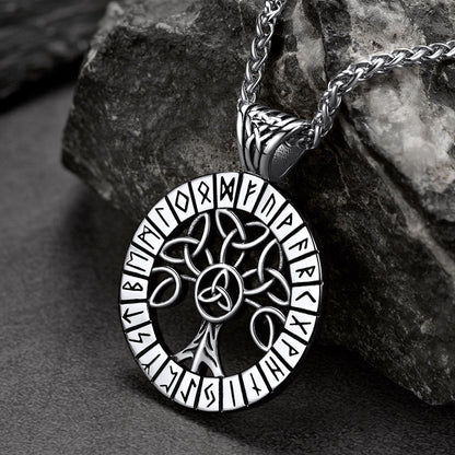 Norse Viking Rune Tree Of Life Necklace Amulet For Men