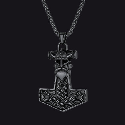 Viking Mjolnir Thor Hammer Necklace Odin Pendant For Men