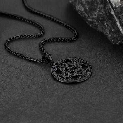 Viking Celtic Love Knot Necklace With Rune