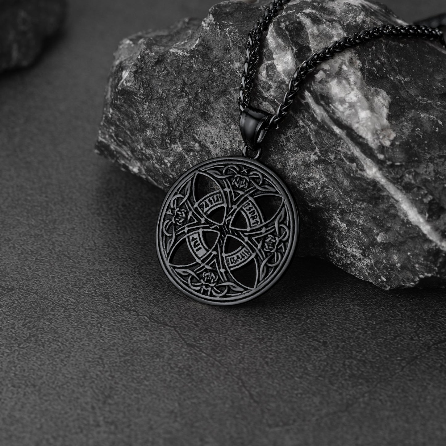 Viking Celtic Love Knot Necklace With Rune