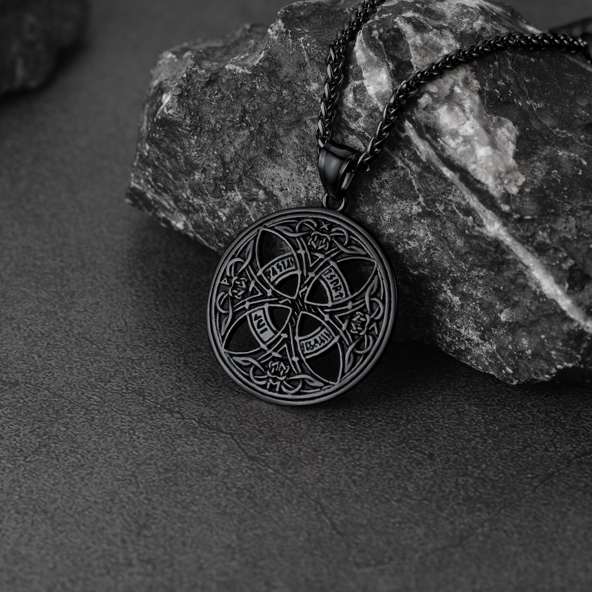 Viking Celtic Love Knot Necklace With Rune
