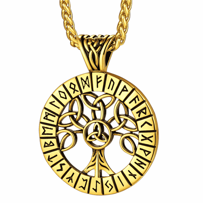 Norse Viking Rune Tree Of Life Necklace Amulet For Men
