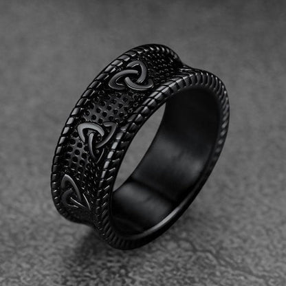 Viking Celtic Knot Stainless Steel Band Ring For Men