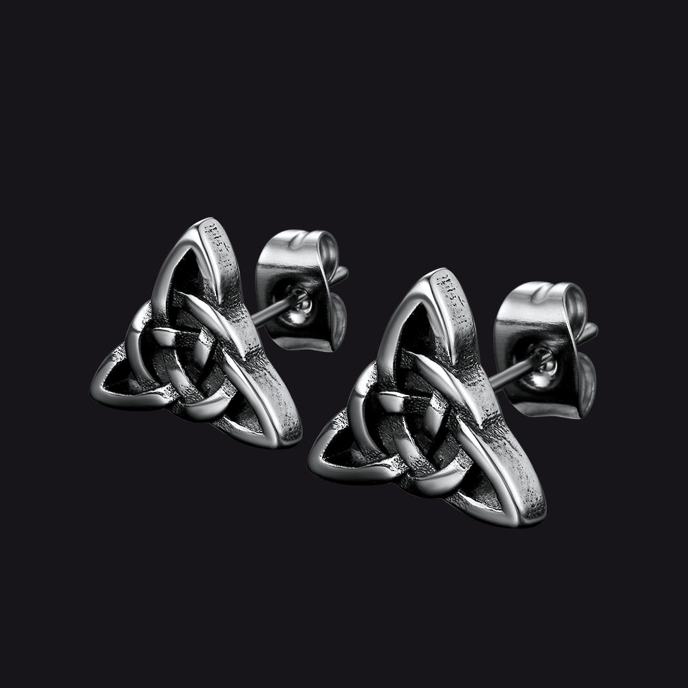 Celtic Knot Stud Earrings For Men