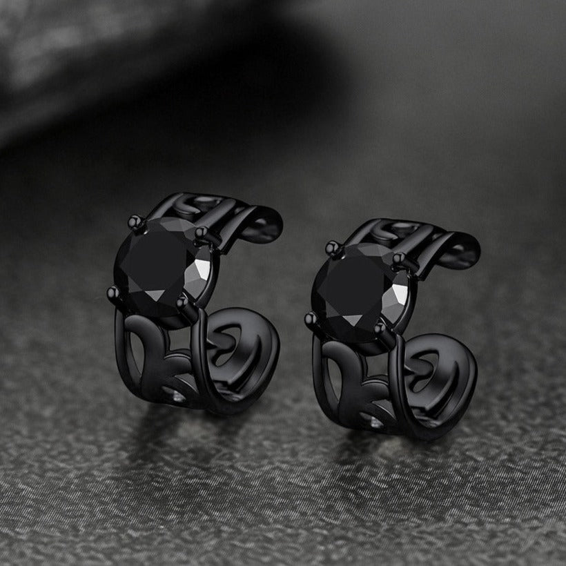 Sterling Silver Celtic Birthstone Ear Cuffs Earrings for Men Women