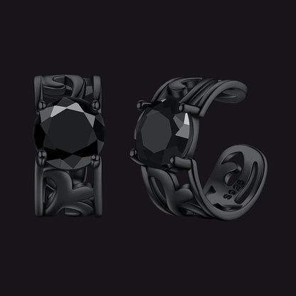 Sterling Silver Celtic Birthstone Ear Cuffs Earrings for Men Women
