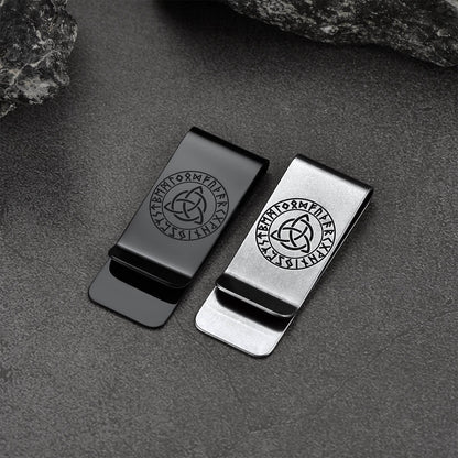 Personalised Celtic Knot Money Clip Slim Wallets