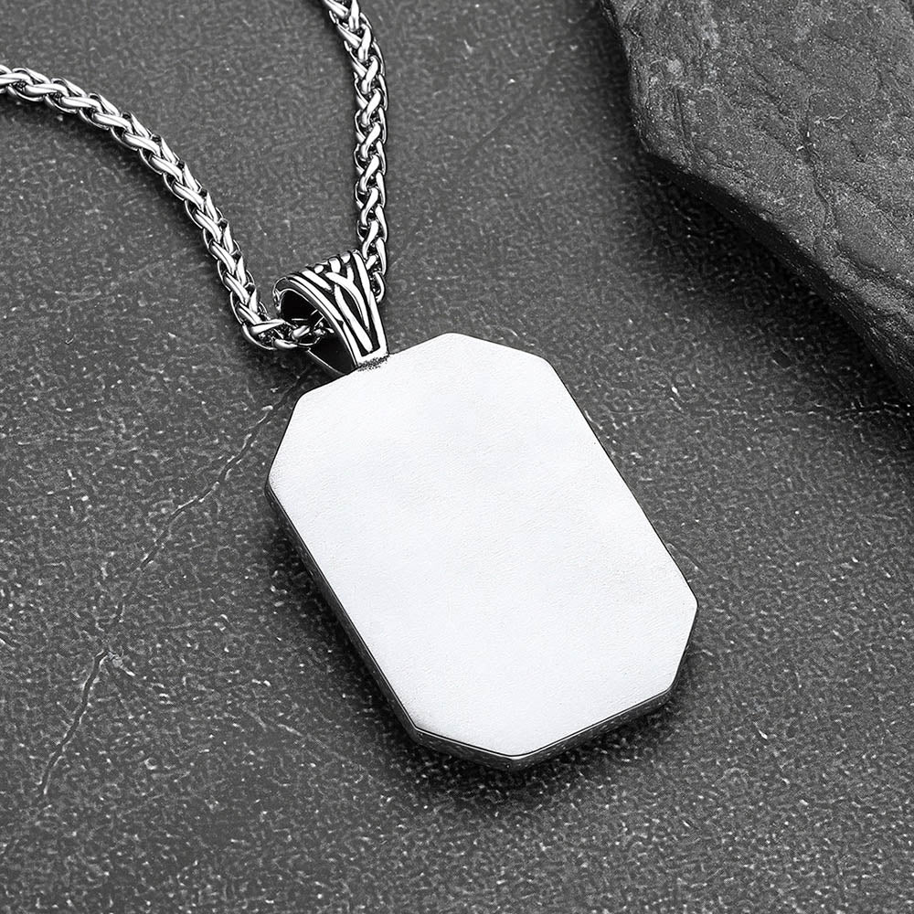 Custom Saint Florian Firefighter Dog Tag Necklace