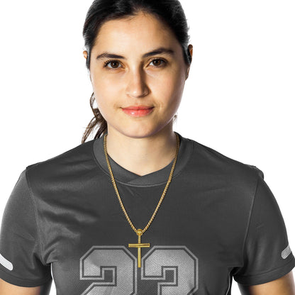 Baseball Bat Cross Necklace Sport Pendant For Men Women