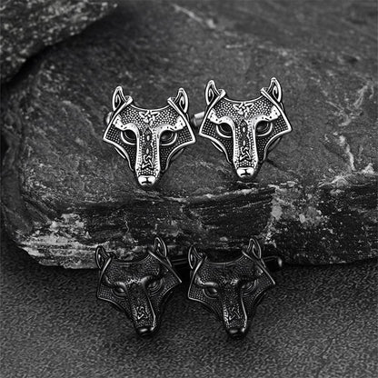 Norse Viking Celtic Wolf Cufflinks For Men