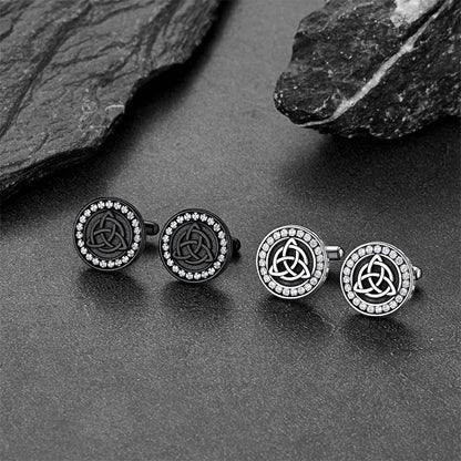Viking Rune Celtic Knot Cufflinks for Men